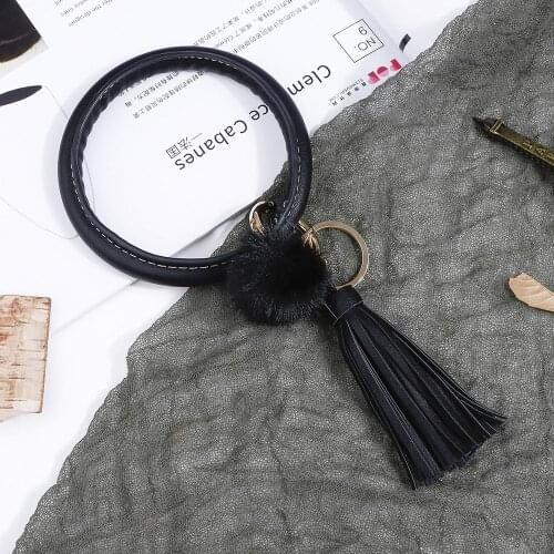 Keychain Key Ring for Key Search Female Jewelry Plush Ladies Jewelry Accessories Leather Car Keychain Luxury Personalized Gift