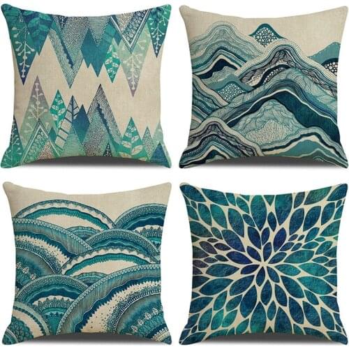 Plant Landscape Pillow Case Decorative Pillowcases Green Leaf Throw Pillow Case kussensloop almohada poszewka