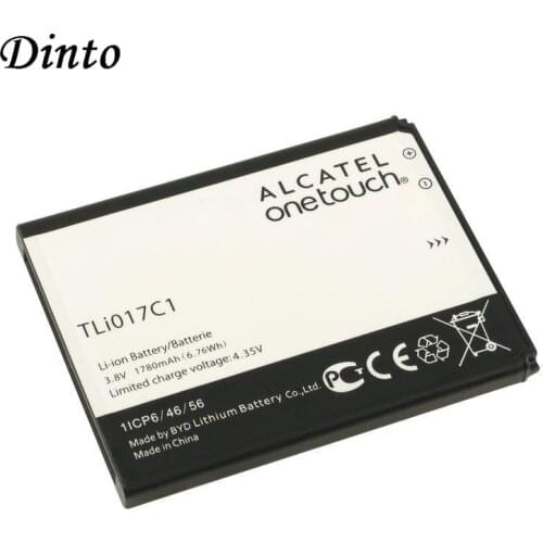 Dinto 1780mAh TLi017C1 Cell Phone Battery for Alcatel One Touch OT-5027B DAWN OT-4060O STREAK OT-4060A PIXI 34.5019D IDEAL