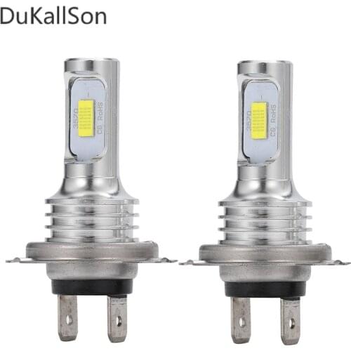 DukallSon 12000Lms Newest 1:1 DESIGN Mini LED Car Motorcycle Headlight H11 H4 H7 HB3 HB4 80W 6000K White Auto LED Fog Lamps