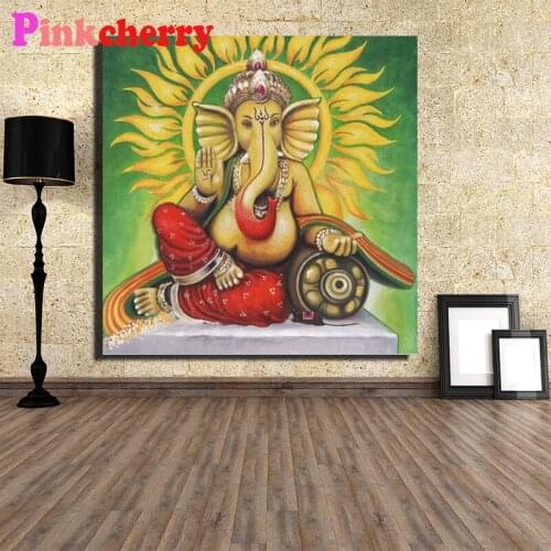 Full Round Diamond art Hindu Gods Indian Ganesha Diamond embroidery 5D DIY Diamond setting Home decoration gifts 2022 New