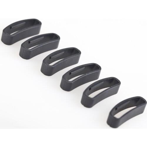 2 Piece Black Annular Silicone Rubber Replacement Watch Band Keeper Holder Retainer Loop Ring for Suunto Watch Strap Accessories