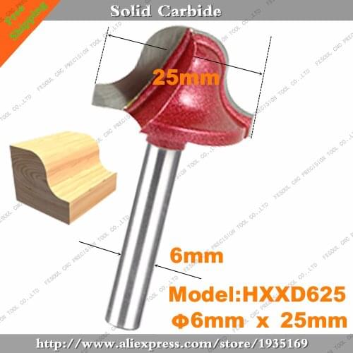 6mm*25mm,10pcs,Free shipping CNC Engraving 3D Woodworking Milling Cutter,Tungsten Solid carbide End Mill,Wood Tools,Router Bit