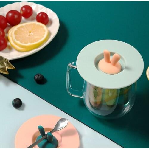 Creative Silicone Lid Leakproof Dustproof Ceramic Tea Cup Water Cup Universal Cover Sealing Bowl Cover Multipurpose