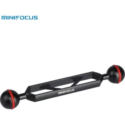 MINIFOCUS 6" Double Ball CNC Arm System Connector Aluminium Ball Head Extension Bar for Strobe/video light Diving Photography