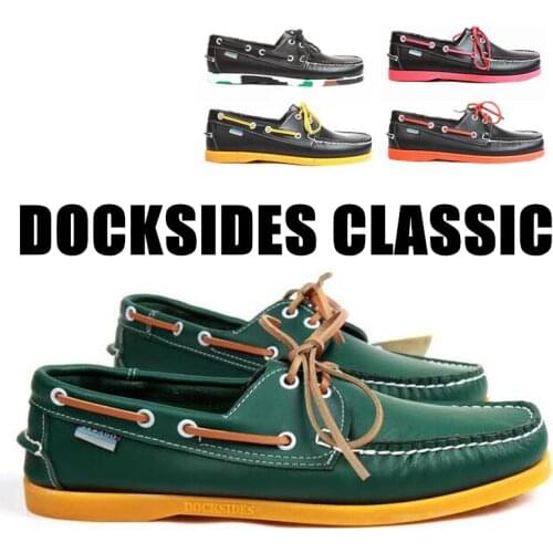 Men Genuine Leather Driving Shoes,Docksides Classic Boat Shoe,Brand Design Flats Loafers For Homme Femme Women 2019A056