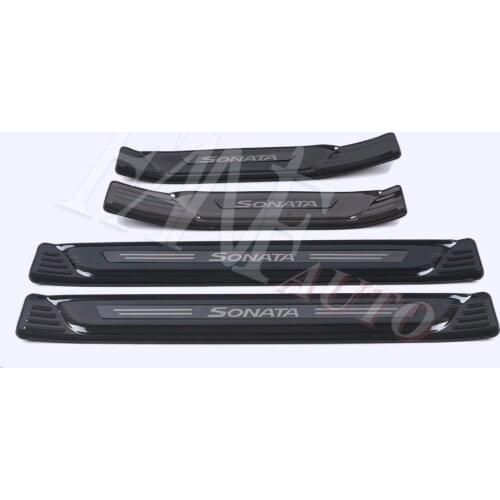 Stainless Steel Inner Outer Door Sill Scuff Plate Guard Sills Protector Trim For Hyundai Sonata 2020 2021 DN8