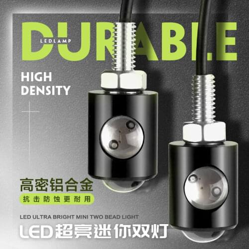 NEW Motorcycle 12V Aluminum Alloy Screw LED Light for License Number Plate Bracket
