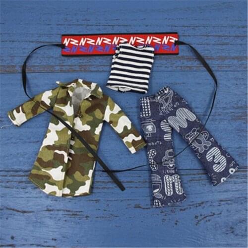 DBS blyth icy 1/6 joint body doll clothes Camouflage Jacket with vest and pants girl gift