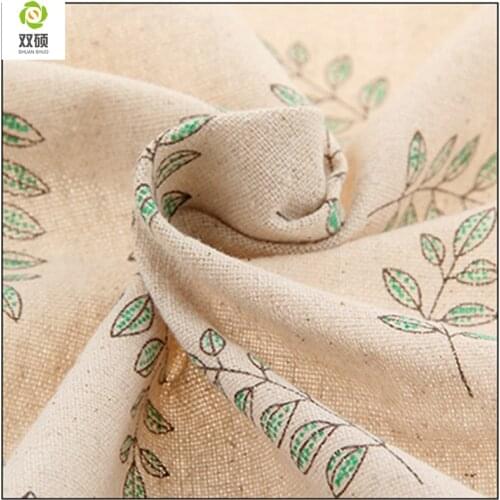 Print Flower Cotton Linen Fabric Needlework Textile Sewing Fabrics For Home Decoration Cloth Tablecloth Curtain 50x155cm M43