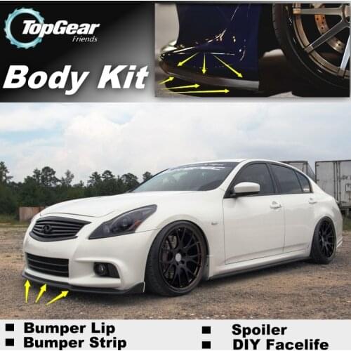 For Infiniti M M30d M25 M35h M45 M37 M56 Q70 Bumper Lip / Front Spoiler Deflector For Car Tuning View / Body Kit / Strip Skirt