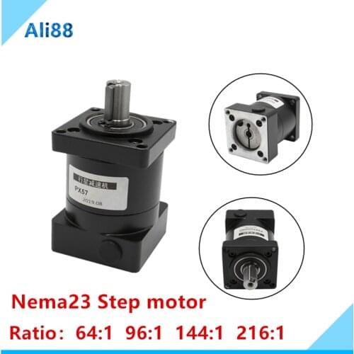 1pcs planetary reducer PX NEMA23 Ratio 64:1 /96:1/144:1/216:1 can be equipped with stepper motor/ servo motor