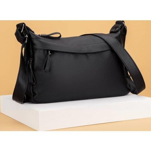 New Luxury Genuine Leather Handbags Women Bags Designer Soft High capacity Ladies Chic Cowhide Stylish Crossbody Shoulder Bag