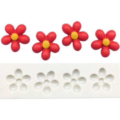 Small Flower Silicone Cake Baking Mold Sugarcraft Chocolate Cupcake Resin Tools Fondant Decorating Tools