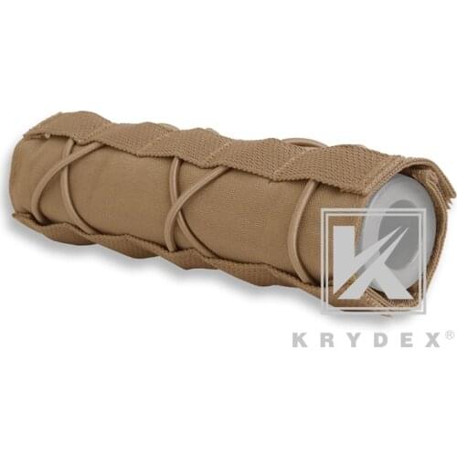KRYDEX 22CM Tactical Muffler Protective Case Shooting Suppressor Nylon Silencer Protector Cover For Surefire FA762K Accessory