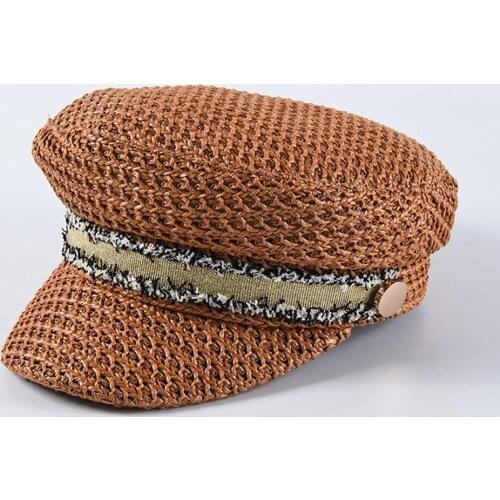 Vintage Women Octagonal Caps Female France Elegant Sun Hats Cap Summer Autumn Solid Hat Clothing Accessories Trendy Casual Girls