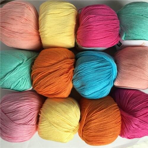 High quality 100% cotton yarn hand knitting crochet yarn for baby sweater scarf cap 20balls/lot