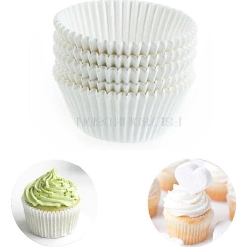 100Pcs/Lot Pure White Cupcake Liners Food Grade Paper Cup Cake Baking Cup Muffin Kitchen Cupcake Cases Cake Molds