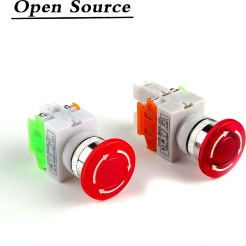 22mm Red Mushroom Head Emergency Stop Push Button Switch LAY37-11ZS/LAY37-11ZSD AC 660V 10A Elevator Fire Brake Button Switch