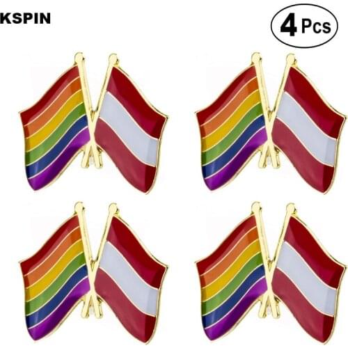 Rainbow Austria Flag Pin Lapel Pin Badge Brooch Icons 4pcs