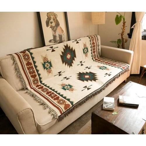 Bohemia Geometry Blanket Camping Outdoor Throw Blanket for Bed Decorative Sofa Seat Cover for Living Room Slipcover Home Decor