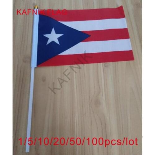KAFNIK ,10/20/50/100pcs Puerto Rico hand waving flag - wholesale 200 country hand flag , Free shipping
