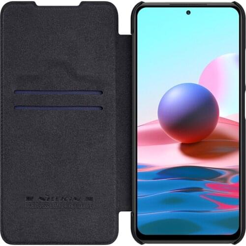 NILLKIN for Xiaomi Redmi Note 10T Case QIin PU Leather Card Pocket Wallet Bag Protection Flip Cover Redmi Note 10T 4G/5G