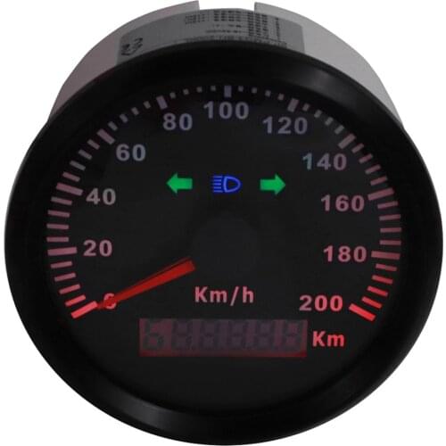 Digital Boat Car GPS Speedometer 120 200 kmh Red LED Speed Gauge fit for Motorcycle Car Boat IP67 Waterproof