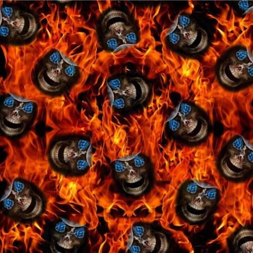 CSKW8074 0.5M Width*20M Water Transfer Hydrographics Printing Film Skulls Pattern Water Dipping Film