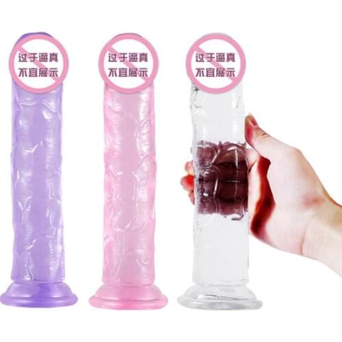 Strong Suction Cup Dildo Toy for Adult Erotic Soft Jelly Dildo Anal Butt Plug Realistic Penis G-spot Orgasm Sex Toys for Woman