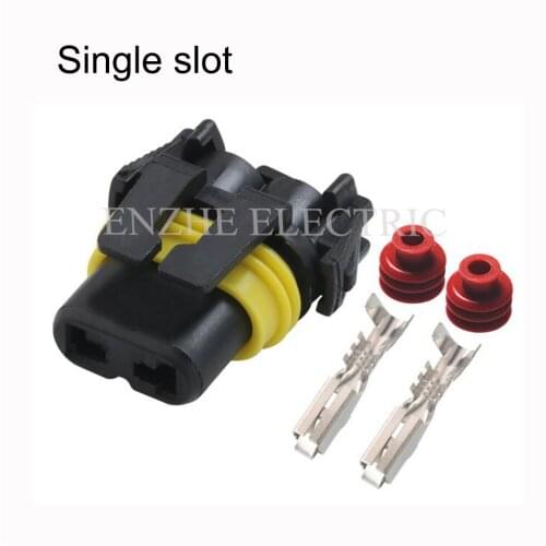 H11 Double slot/Single slot DJ9005-21/9006-11 hernia headlight socket waterproof HID 2 pin female male Connector automotive plug