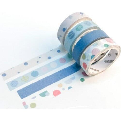 Stationery Office Supply Colorful Dots Masking Tapes Bullet Journal Notebook Stickers Kids DIY Decorative Diary Scrapbooking