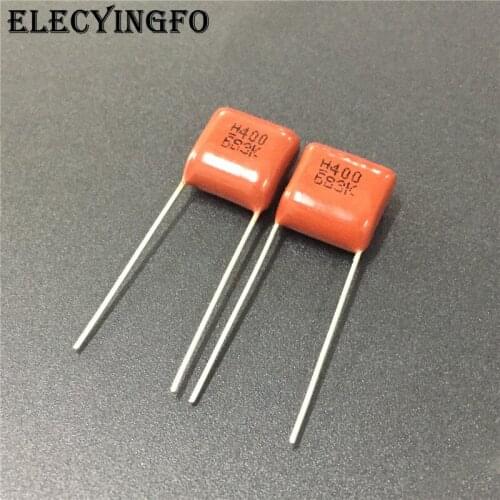 100pcs CBB capacitor 683 400V 683K 0.068uF 68nF P10 CBB21 Metallized Polypropylene Film Capacitor