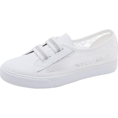 Woman Shoes Summer New Flat Shoes Womens Casual Breathable Lace Leather Simple Women Casual Shoes Sneakers Breathable Mesh