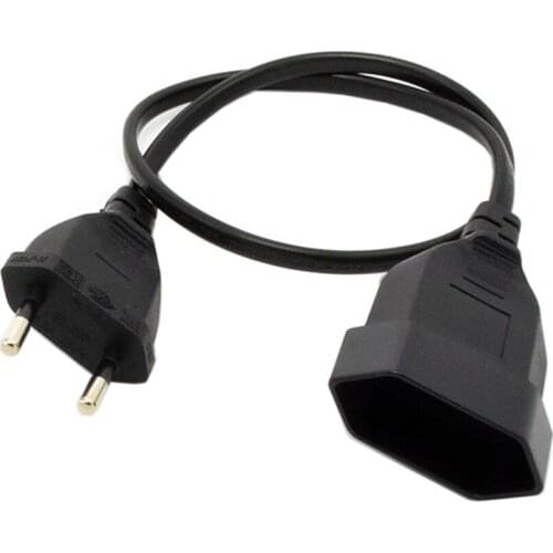 MLLSE EU 2 Prong VDE Male to Female Power Extension Cable 50cm for PC Computer PDU CB0545