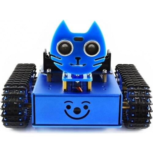 Waveshare KitiBot Starter Tracked Robot Building Kit For Micro:Bit (Optional) Features Line Tracking Obstacle Avoiding Etc