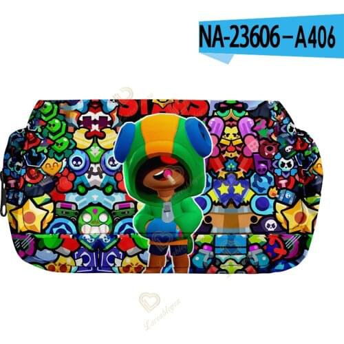 New Anime Leon Crow Spike Shelly Colt Jessie Brock Figure Pattern Pen Pencil Bag Case Zipper Cosmetic Bag 5cm Leon Action Toys
