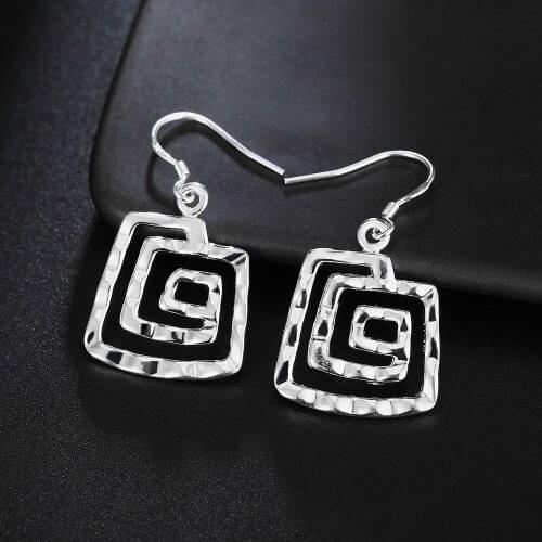 New Retro Charm 925 Sterling Silver drop Earrings for temperament Women fashion fine Jewelry Beautiful Earrings birthday gifts