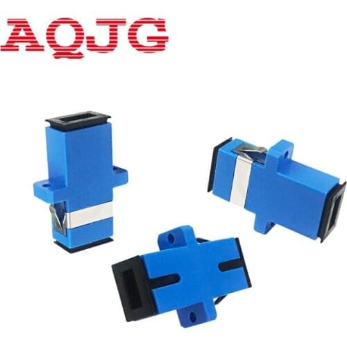 New Carrier-Class Fiber Optic Connector Adapter SC / UPC SM Flange Singlemode Simplex SC-SC Coupler 100pcs / lots Wholesale