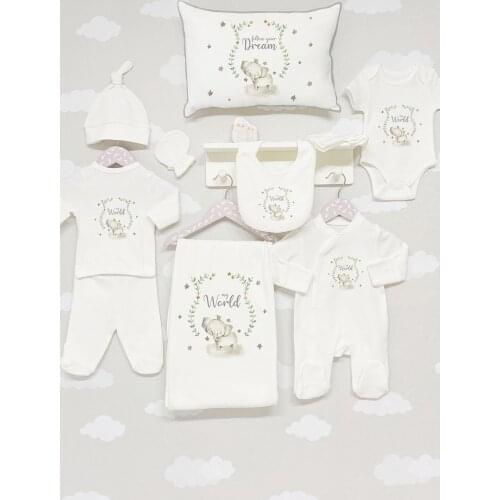 Organic 11 Piece Jacquard Hospital Output-For Baby Series Baby Set Lux 100 Cotton High Quality
