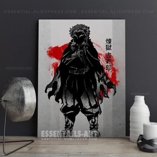 Kyojuro Rengoku Kimetsu no Yaiba Poster Canvas Wall Art Painting Decor Pictures Bedroom Study Living Room Home Decoration Prints