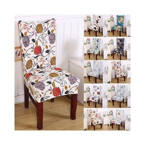 Endurable Wrinkle Free Removable Elastic Stretch Slipcovers Short Dining Room Chair Seat Cover Decor Easily Washable And Ironing