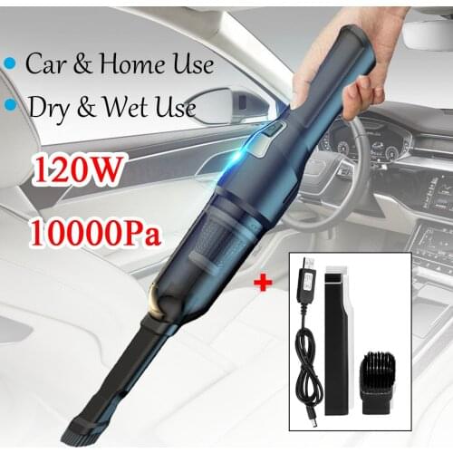 10000Pa Portable Cordless Car Vacuum Home & Car Dual Use Cleaner 120W Powerful Mini Handheld Computer Laptop Auto Vaccum Cleaner
