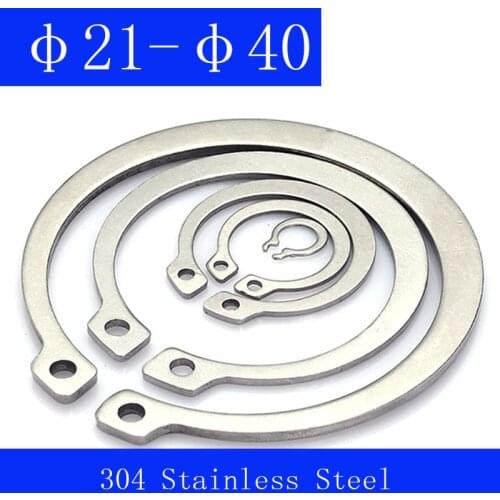 Φ21 φ22 φ24 φ25 φ26 φ28 φ30 φ32 φ34 φ35 φ36 φ37 φ38 φ40 304 Stainless Steel Internal Snap Retaining Rings Circlip Fastener
