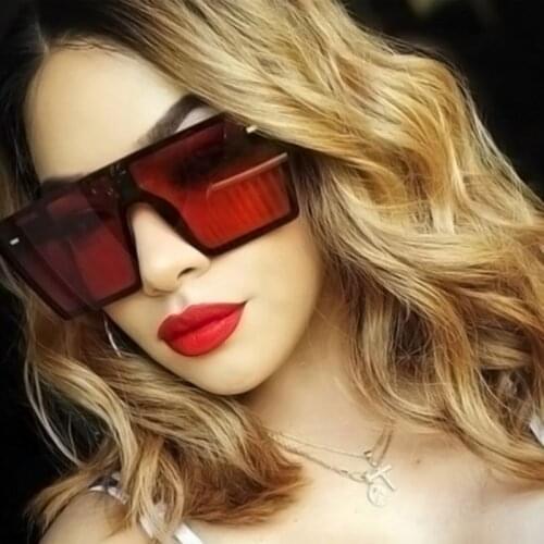 Luxury Classic Vintage Square Sunglasses Brand Woman Siamese Oversized Sunglasses Woman/Men Retro Sunglasses