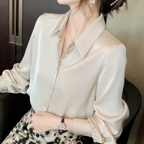 Long Sleeve Chiffon Blouse Shirt Tops Blouse Women Blusas Mujer De Moda 2021 Turn Down Collar Office Blouse Women Blouses E401