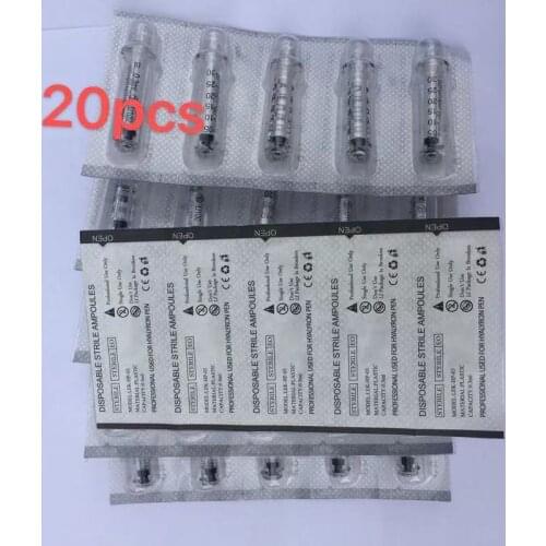 20/30/50/100pcs 0.3mlSterile Ampoule Head Syringe Needle for Hyaluron Pen Atomizer Gun Anti Wrinkle Lip Lifting no Liquid