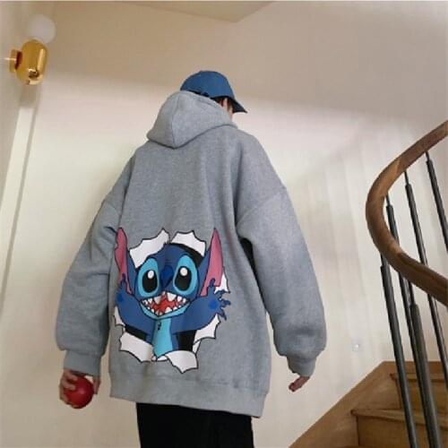 Disney Lilo Stitch Hooded Hoodied Women Sweatshirts Ohana Cute Print Autumn Winter Female Male Top Loose Long Sleeve Hot Hoodies