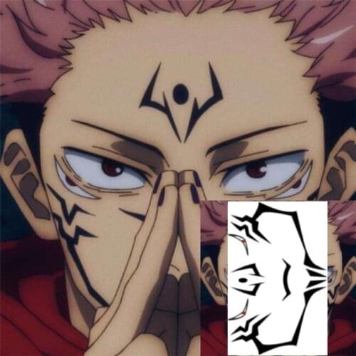 Jujutsu Kaisen Stickers Cosplay Prop Anime Accessories Ryomen Sukuna Inumaki Toge Waterproof Tattoo Sticker