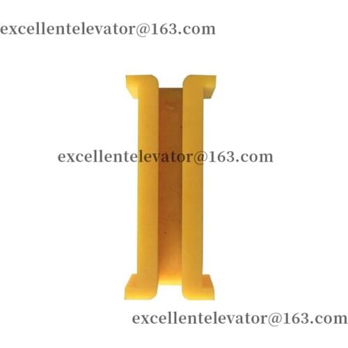 Elevator Counterweight Guide Shoe Insert L100mm Groove Width 10mm Yellow for Guide Shoe Use for Otis